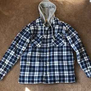 Flannel Zip/Button Down Hoodie